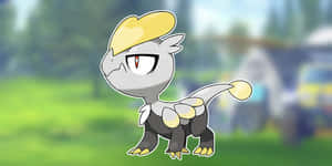 Jangmo-o med Pokémon-landskap — Pokemon Bakgrunner