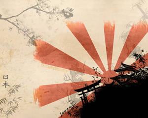Japansk Samurai Oppgående Sol — Japansk samurai Bakgrunner