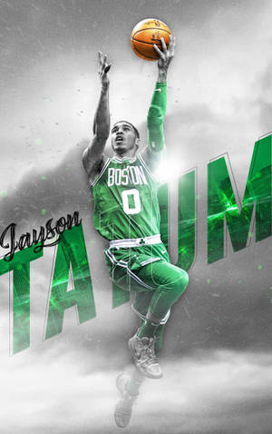 Jayson Tatum stilistisk Boston-drakt bakgrunnsbilde — Honor Pad 20 Pro Bakgrunner