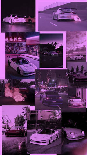 JDM-estetisk fotokollasje — Japan GIF Bakgrunner