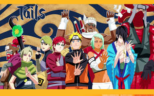 Jinchuriki Naruto-karakterer fanekunst-bakgrunnsbilde — Naruto estetikk Bakgrunner