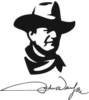 John Wayne sjablongtegning bakgrunn — Oppo Find N Bakgrunner