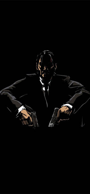 John Wick vektorkunst iPhone 12 bakgrunnsbilde — iPhone 18 Pro Max Bakgrunner