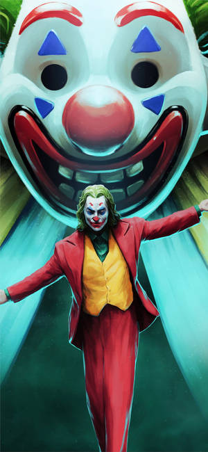 Bakgrunnsbilde av Joker 2019 kunstillustrasjon — iPhone 12 Pro Max Bakgrunner
