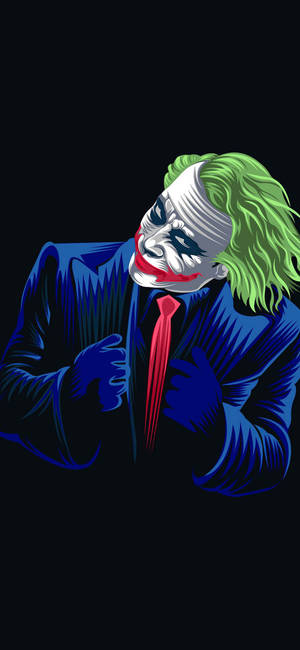 Joker Ledger neonportrett-bakgrunn — iPhone 18 Bakgrunner