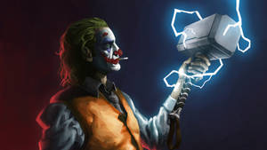 Joker Thor hammer kunst bakgrunnsbilde — Jokeren Bakgrunner