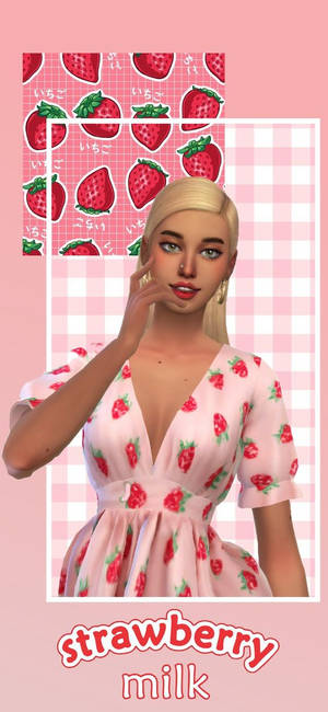 Strawberry Milk — Galaxy A08 Bakgrunner