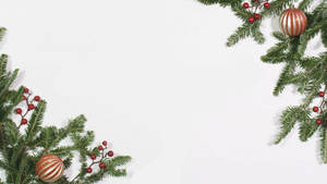Bakgrunnsbilde med julestemning, krans og bær — Chromebook Bakgrunner