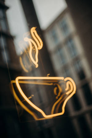 Kaffebar lysskilt — Xiaomi Pad 8 Pro Bakgrunner