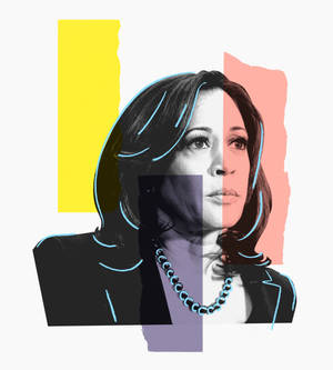 Kamala Harris Pastell Kunst bakgrunnsbilde — Vivo X Fold Bakgrunner