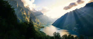 Bakgrunnsbilde av Glarus-fjellene i Sveits. — 3440x1440 Bakgrunner