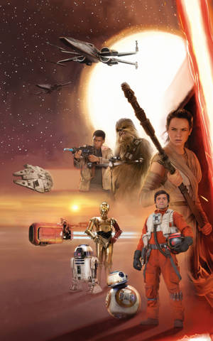 Karakterer Fra Star Wars Nettbrett — Galaxy Tab S11 Bakgrunner