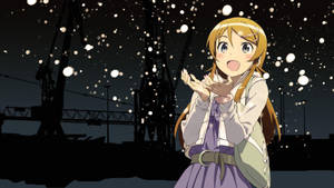 Kawaii Anime Kirino Kosaka med svevende lys