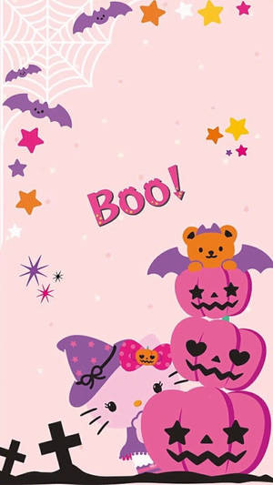 Kawaii Halloween rosa gresskar