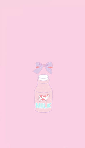 Kawaii HD Melkeflaske — Søt estetisk GIF Bakgrunner