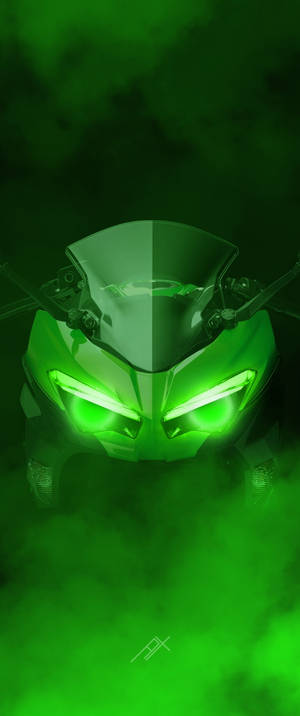 Kawasaki H2r Grønn Røyk — Sony Xperia Bakgrunner