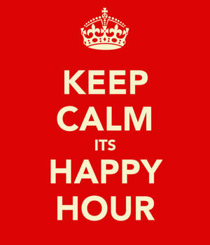 Keep calm happy hour bakgrunnsbilde — Galaxy Z Fold 6 Bakgrunner