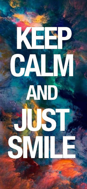 Keep Calm Just Smile motiverende iPhone — Galaxy Note Bakgrunner