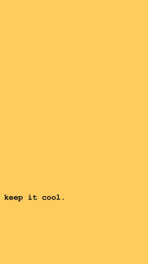 Keep It Cool på søt pastellgul estetikk — Pastellgul estetikk Bakgrunner