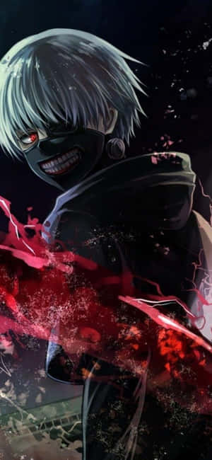 Ken Kaneki fra Tokyo Ghoul Anime — Galaxy A18 Bakgrunner