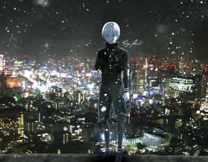 Ken Kaneki på bykanten Tokyo Ghoul Anime — Tokyo ghoul GIF Bakgrunner
