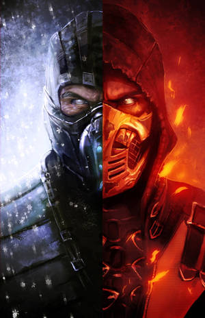 Keren Sub-Zero og Scorpion — Honor MagicPad4 Bakgrunner