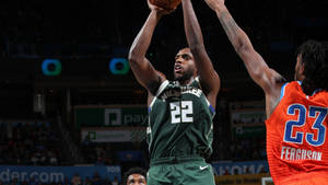 Khris Middleton skytestilling bakgrunnsbilde — AMOLED Bakgrunner