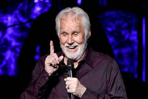 Kjendis Kenny Rogers — Mørkeblå GIF Bakgrunner