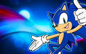 Animasjonsbakgrunnsbilde av Sonic den blå.