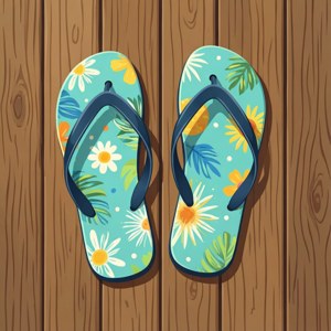 Avslappet vektor-badetøffel-bakgrunn for sommeravslapning. — Sommer Bakgrunner