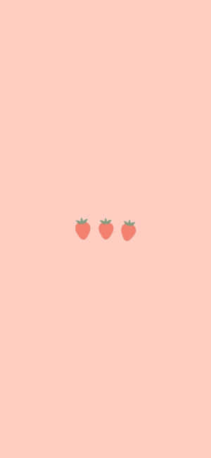 Pastelljordbær [bakgrunnsbilde] — iPhone 12 Pro Bakgrunner