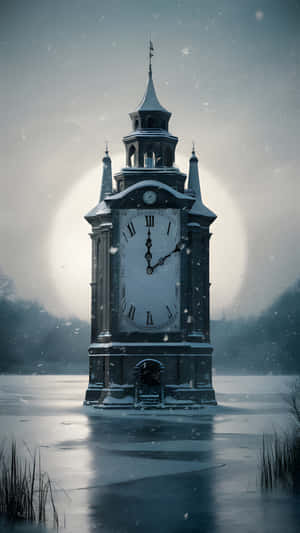 klokke,Tower Bridge,Vinter,Natur,Snø,tid,Estetikk,Enkel estetikk — Natur Bakgrunner