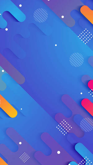 Kongeblå plakat fargerikt design — Estetisk iPhone Bakgrunner
