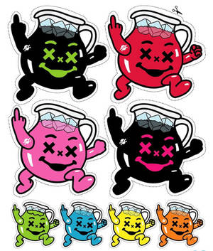 Kool Aid Man i forskjellige farger bakgrunn — Galaxy Z Fold 6 Bakgrunner
