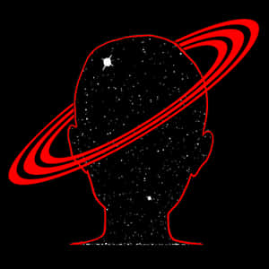 Kosmisk sinn silhuett