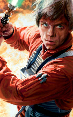 Kraftfull Luke Skywalker Star Wars-nettbrett — Infinix Xpad 30 Pro Bakgrunner