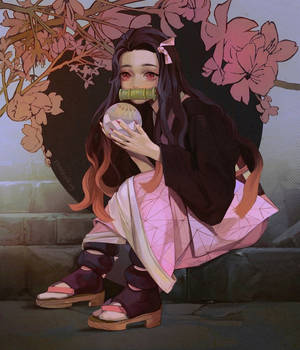 Krystallkule Demon Slayer Nezuko — Demon Slayer Nezuko Bakgrunner