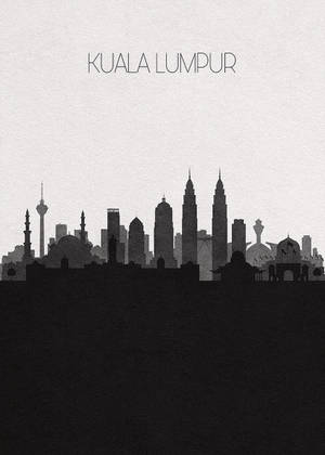 Kuala Lumpur silhuett-bakgrunn — Oppo Pad 5 Matteskjerm Bakgrunner