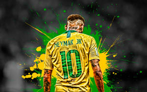 Kul Neymar Jr grønn gul splash