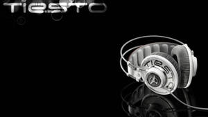 Kult Tiesto-grafikk hodetelefoner bakgrunnsbilde — Batterisparing Bakgrunner