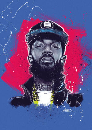 Kunst om Nipsey Hussle bakgrunnsbilde — Oppo Pad 6 Bakgrunner