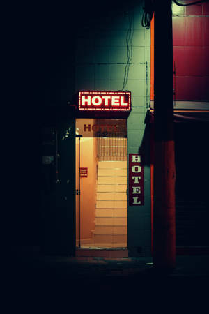Kunstnerisk hotellinngang bakgrunnsbilde — True Black Bakgrunner