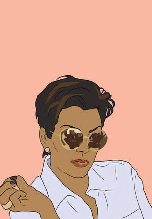 Bakgrunnsbilde med kunstverk av Kris Jenner — OnePlus Pad Go 2 Bakgrunner