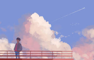 Kunstverk basert på J-Hope Airplane — Kpop-GIF Bakgrunner