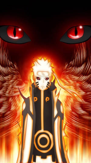 Kurama-modus Naruto-telefon — Naruto telefon GIF Bakgrunner