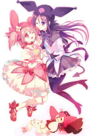 Kuromi og My Melody – bestevenner for alltid — Huawei Pura X Bakgrunner