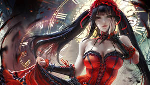 Kurumi Tokisaki Edgy Anime-profilbilde bakgrunn — Kawaii Anime Bakgrunner