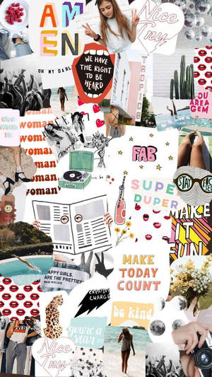 Kvinne Estetisk Collage — Estetisk collage Bakgrunner