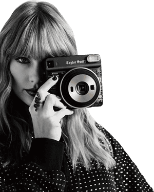Gjennomsiktig Polaroid-kamera klippart svart og hvitt - Fujifilm-kamera Taylor Swift, HD PNG-nedlasting