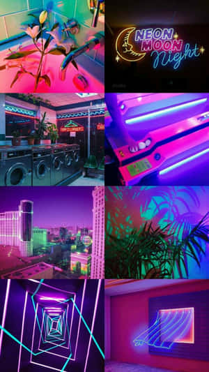 Neon-estetisk bakgrunn — Neon estetikk Bakgrunner